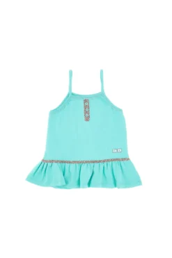 Canotta con Spalline Fine Verde Acqua Pitt Kids PT-K-T-7009