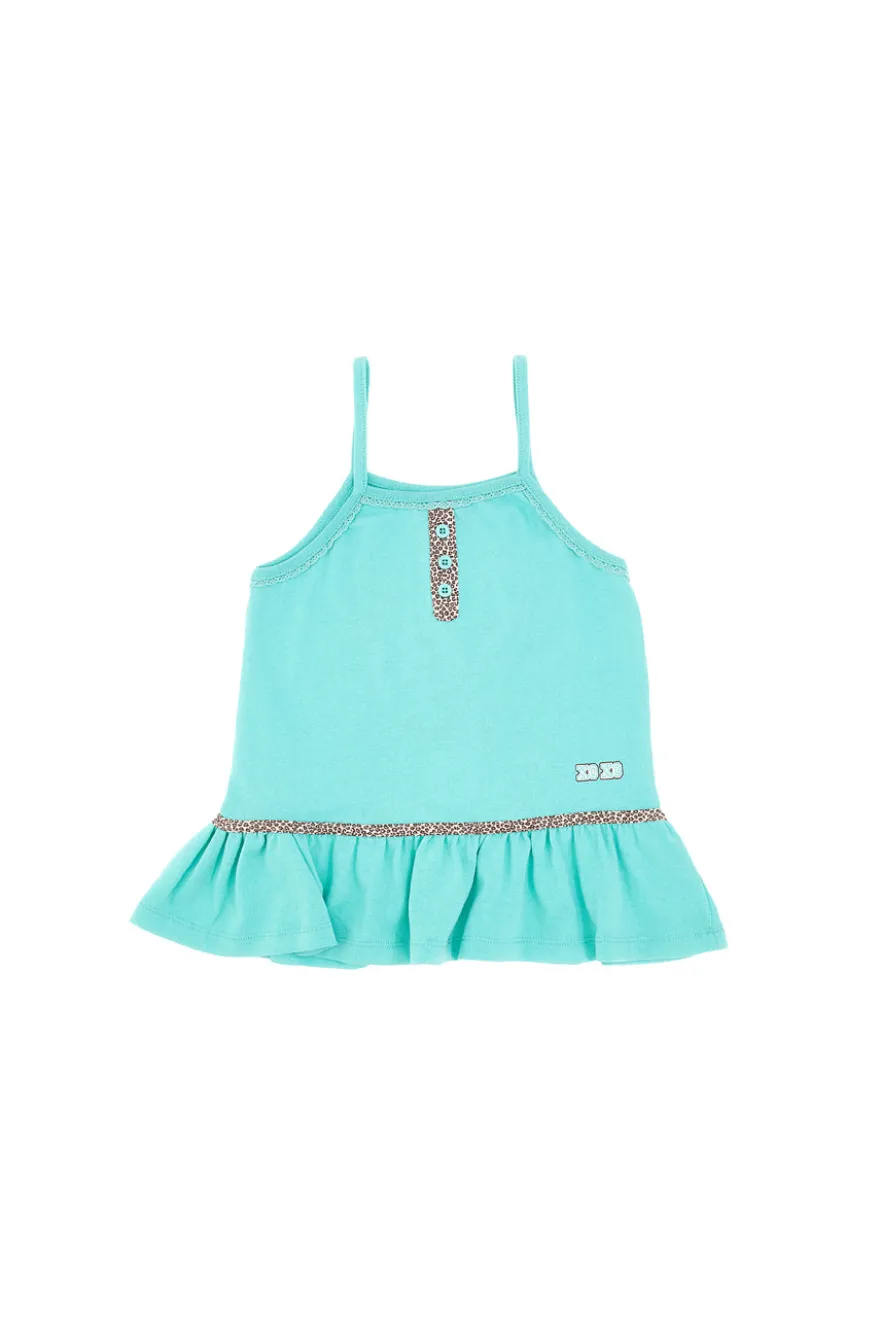 Canotta con Spalline Fine Verde Acqua Pitt Kids PT-K-T-7009