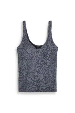 Canotta Grigia con Stampa Animalier e Reggiseno Integrato Skechers TT162