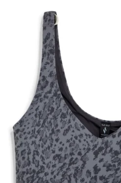 Canotta Grigia con Stampa Animalier e Reggiseno Integrato Skechers TT162