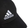 Cappellino con Frontino Nero e Logo Adidas Bianco ADIDAS BBALL CAP COT
