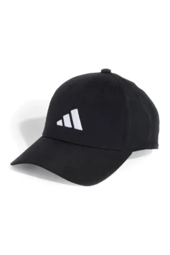 Cappellino nero con visiera curva e logo Adidas JN 6589