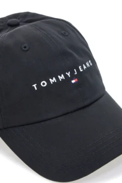 Cappello nero con logo ricamato Tommy jeans CAP