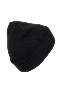 Cappello nero in maglia con logo ricamato Adidas NEW LOG BEA CUF