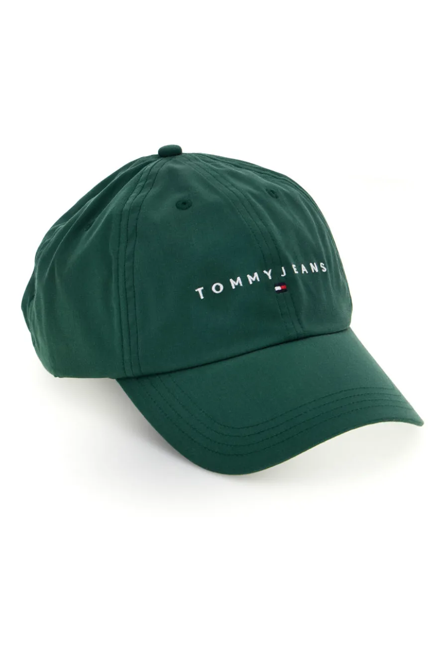 Cappello verde con logo ricamato Tommy jeans CAP