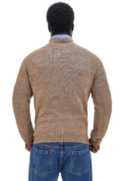 Cardigan beige con zip in misto lana No Limits MAJU021W25