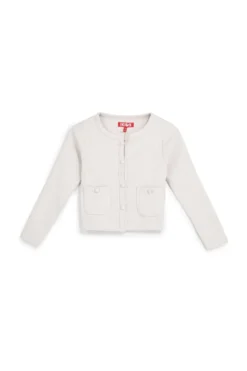 Cardigan beige in cotone con bottoni Pitt kids Pt-g-f-9055