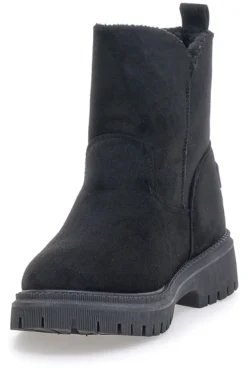 Carrera CAW759102020 schwarze Stiefeletten mit seitlichem Reißverschluss und Fellfutter