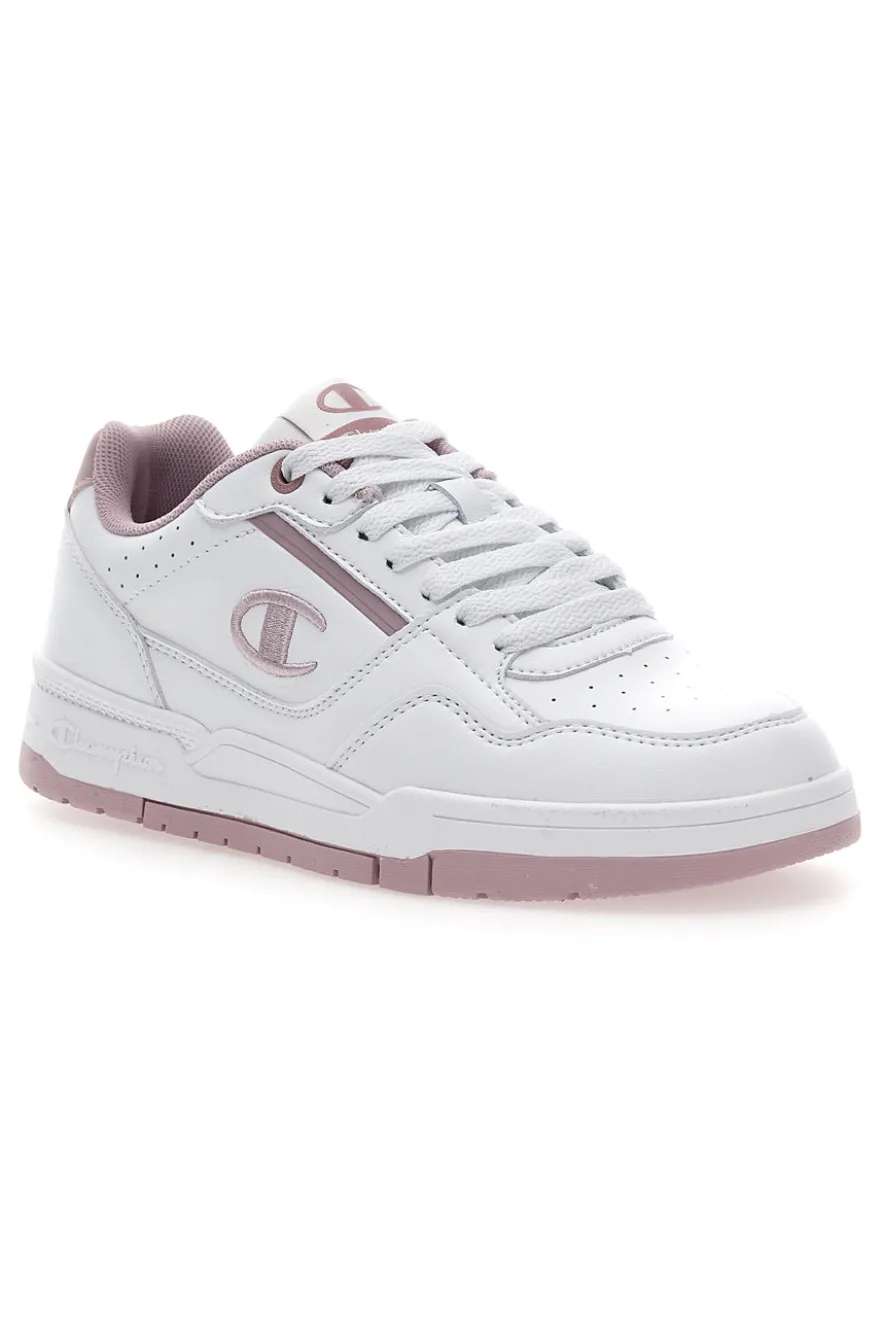 Champion RD18 Heritage Perf WNS Weiße Sneakers mit rosa Details