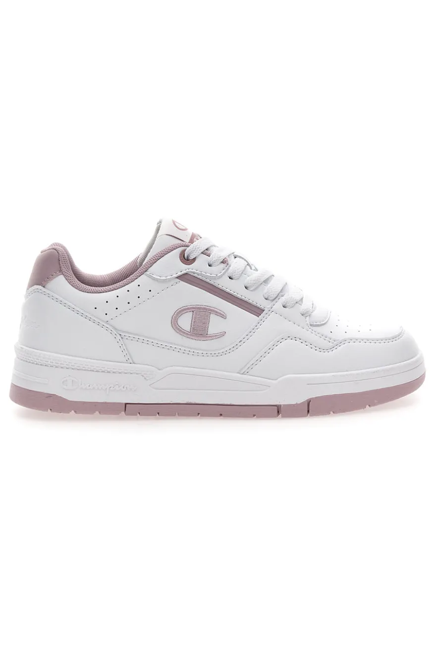 Champion RD18 Heritage Perf WNS Weiße Sneakers mit rosa Details