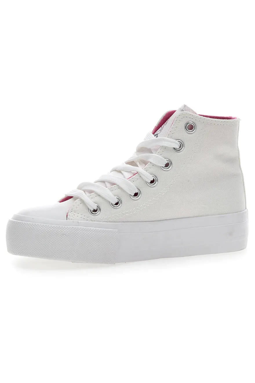 Charlotte 7901 Weiße Mid-Cut-Sneaker