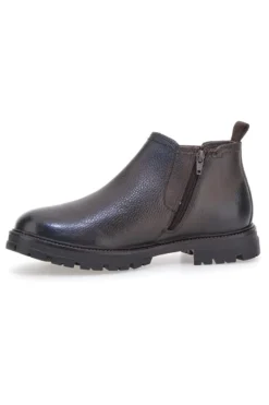Chelsea boots marroni con zip e inserti elastici Andrea Bruni 72053
