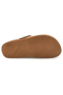 Ciabatta beige con sottopiede in pelle Superga S11U700