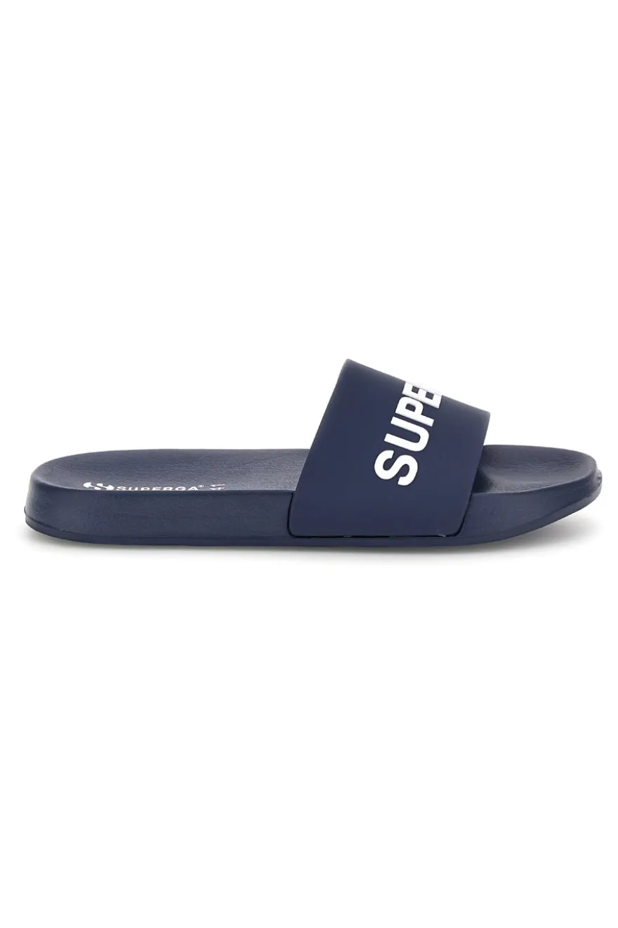 Ciabatta blu con logo Superga S24U433