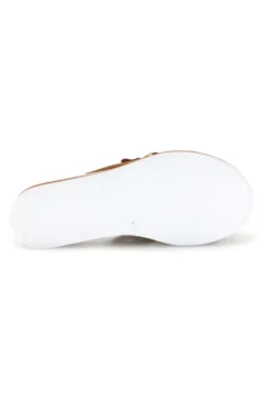 Ciabatta marrone con catena decorativa Prima riga M205