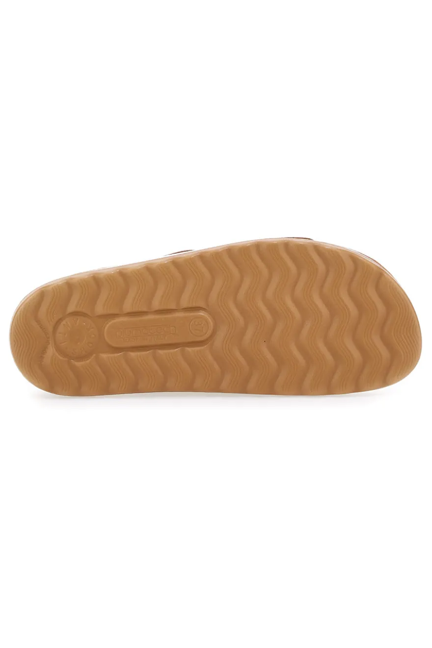 Ciabatte azzurre verde acqua con doppia fibbia e fondo comfort FLY FLOT 77077ZZ