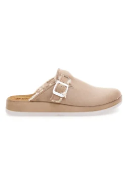 Ciabatte beige con fibbia e fodera calda Inblu 39 CT