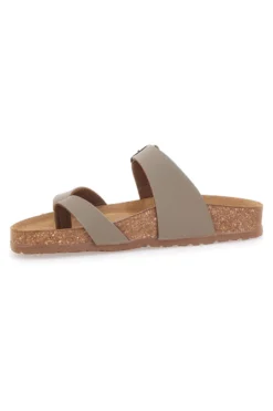 Ciabatte Beige con fibbia regolabile e plantare anatomico Bio Up 202