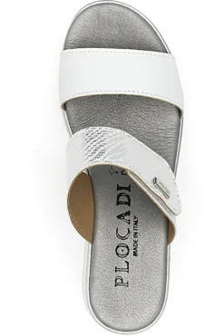 Ciabatte Beige con Zeppa A Contrasto Bianca PLOCADI 11073143
