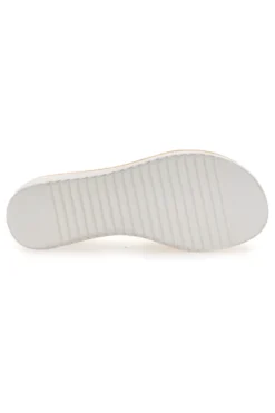 Ciabatte Bianche con Catenina Argento e Platform Pittarello Love 3456