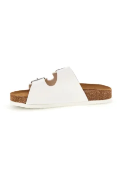 Ciabatte bianche con doppia fascia regolabile Made in Italy in vera pelle Superga S31C731