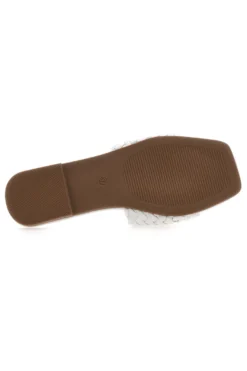 Ciabatte bianche con fascia intrecciata MON DIEU PRE5410