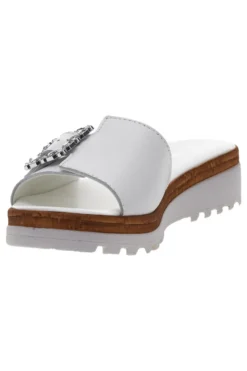 Ciabatte Bianche con Fibbia Decorativa Made in Italy PITTARELLO 356670811
