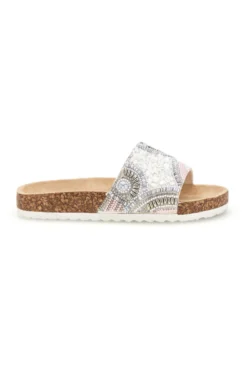 Ciabatte Bianche con Perline Pitt kids 14615