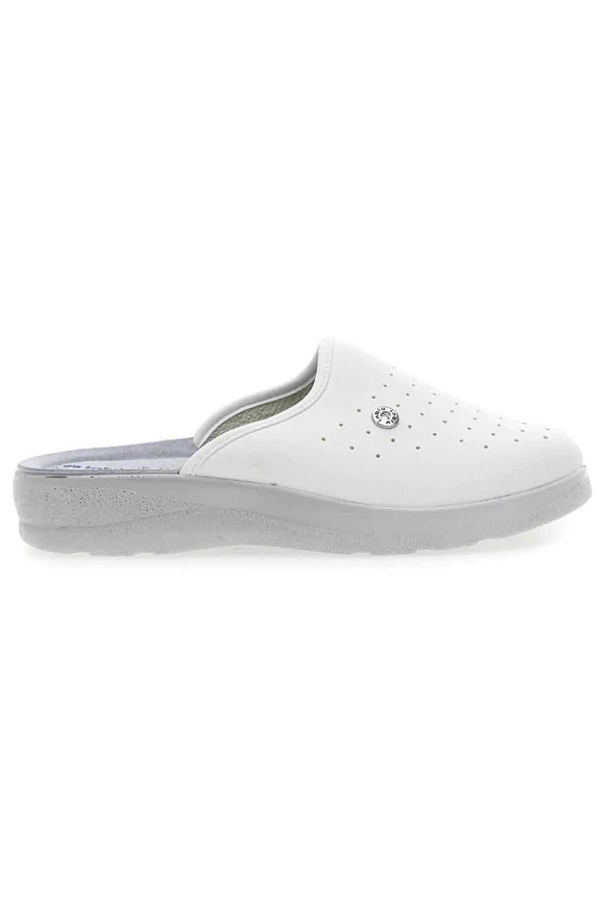 Ciabatte Bianche con Sottopiede in Pelle INBLU 33 RH
