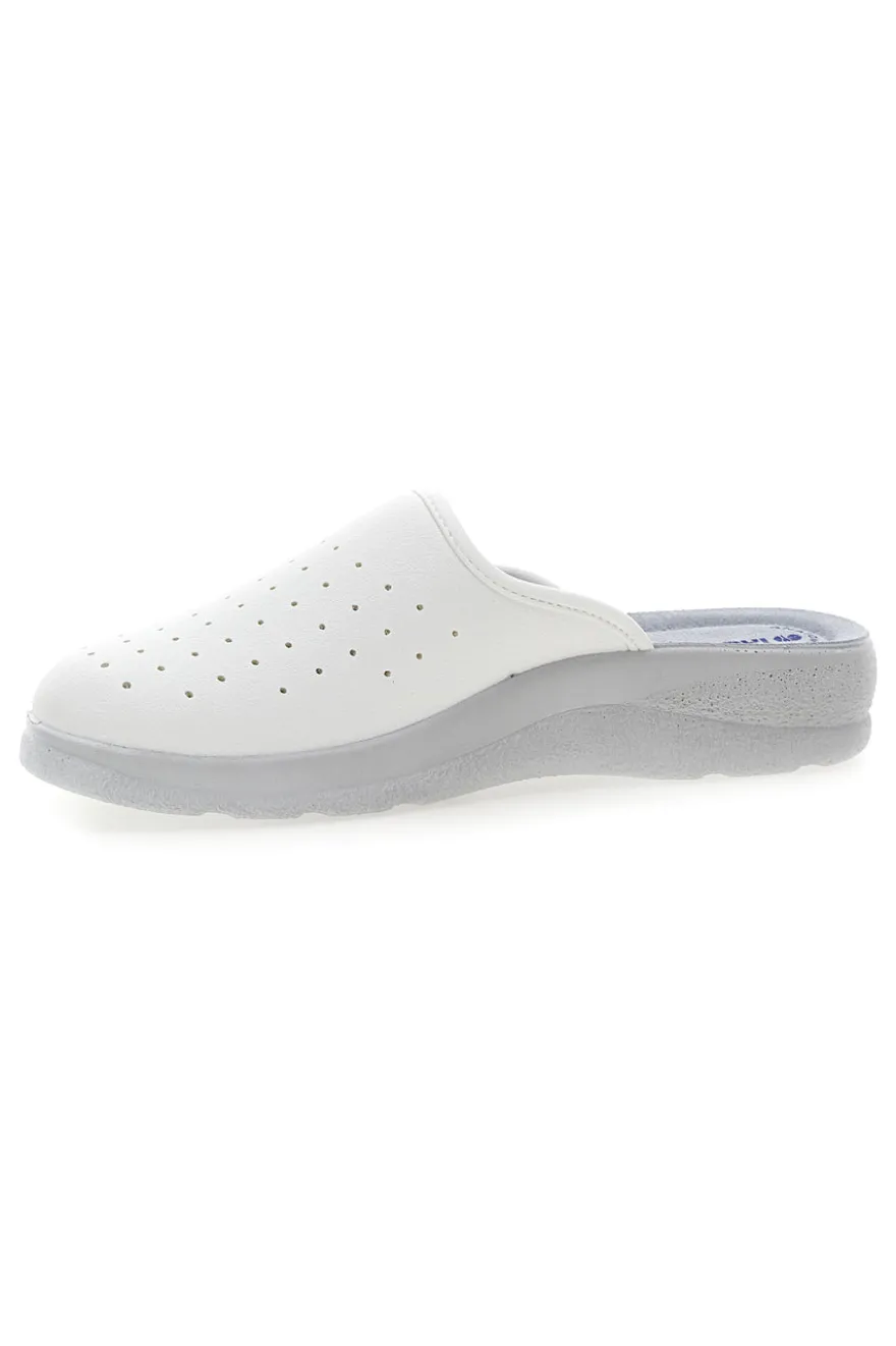Ciabatte Bianche con Sottopiede in Pelle INBLU 33 RH