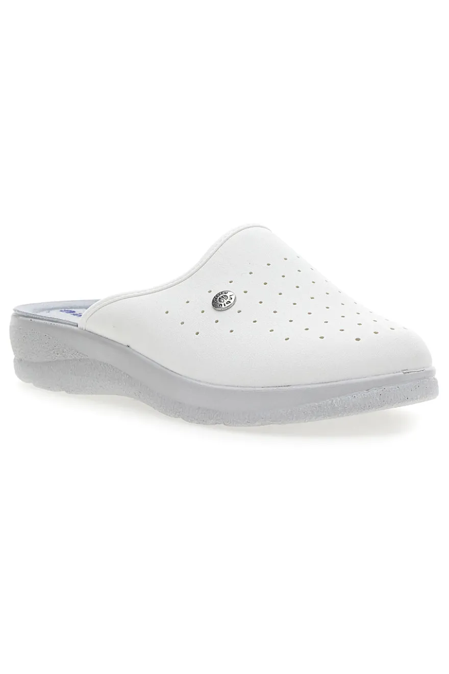Ciabatte Bianche con Sottopiede in Pelle INBLU 33 RH