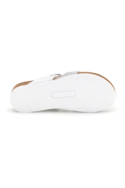 Ciabatte bianco argento sottopiede in vera pelle Pittarello eco 293A311SR