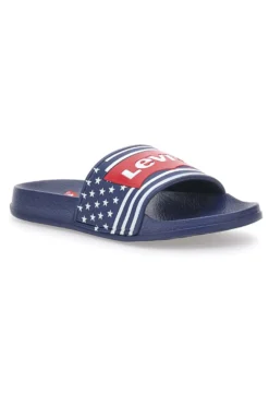 Ciabatte Blu Bandiera Americana Levi's VPOL0063S