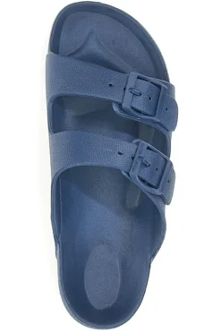 Ciabatte Blu Con Doppia Fibbia 2T2L 726