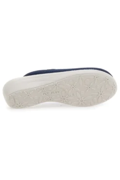 Ciabatte blu con sottopiede in pelle Fly Flot T4368FE
