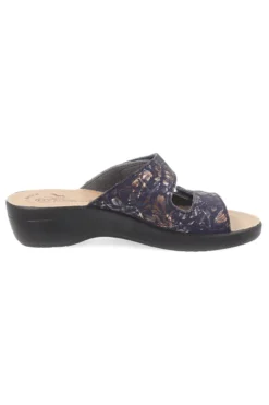 Ciabatte blu in vera pelle anatomiche Fly flot 90T50B18CE