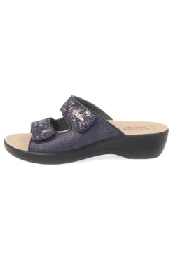 Ciabatte blu in vera pelle anatomiche Fly flot 90T50B18CE