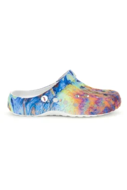 Ciabatte clog multicolore con stampa Woz 3
