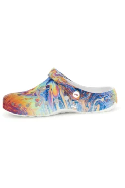 Ciabatte clog multicolore con stampa Woz 3