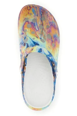 Ciabatte clog multicolore con stampa Woz 3