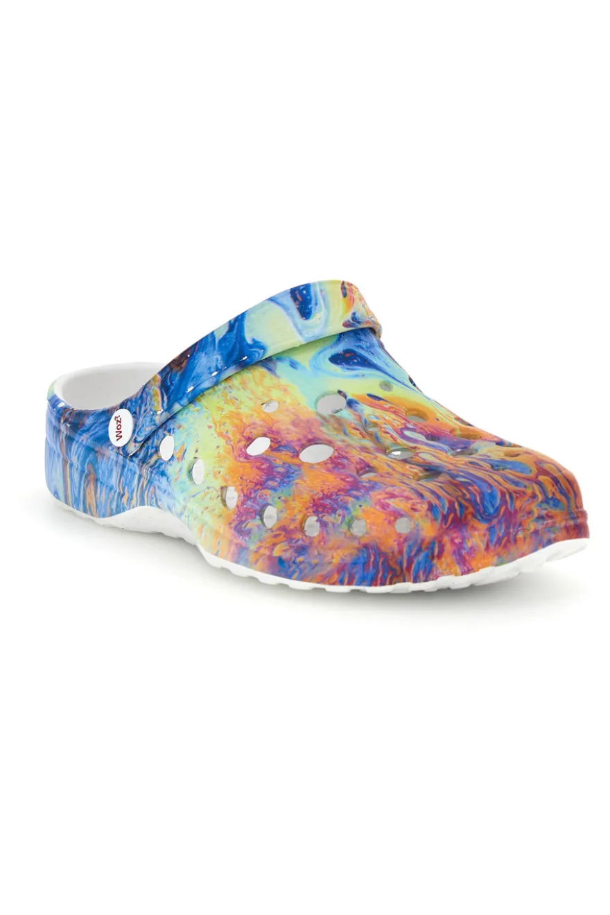 Ciabatte clog multicolore con stampa Woz 3