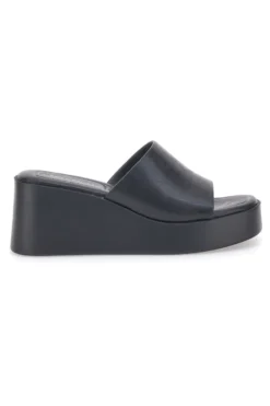 Ciabatte con zeppa neri minimal Rock'n Doll H3T9027