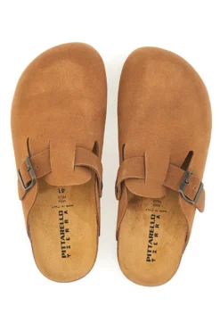 Ciabatte cuoio con fibbia in vera pelle Pittarello Tierra 335A013PR
