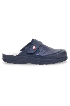 Ciabatte da Lavoro Blu Vera Pelle Made In Italy MR Chef 1668