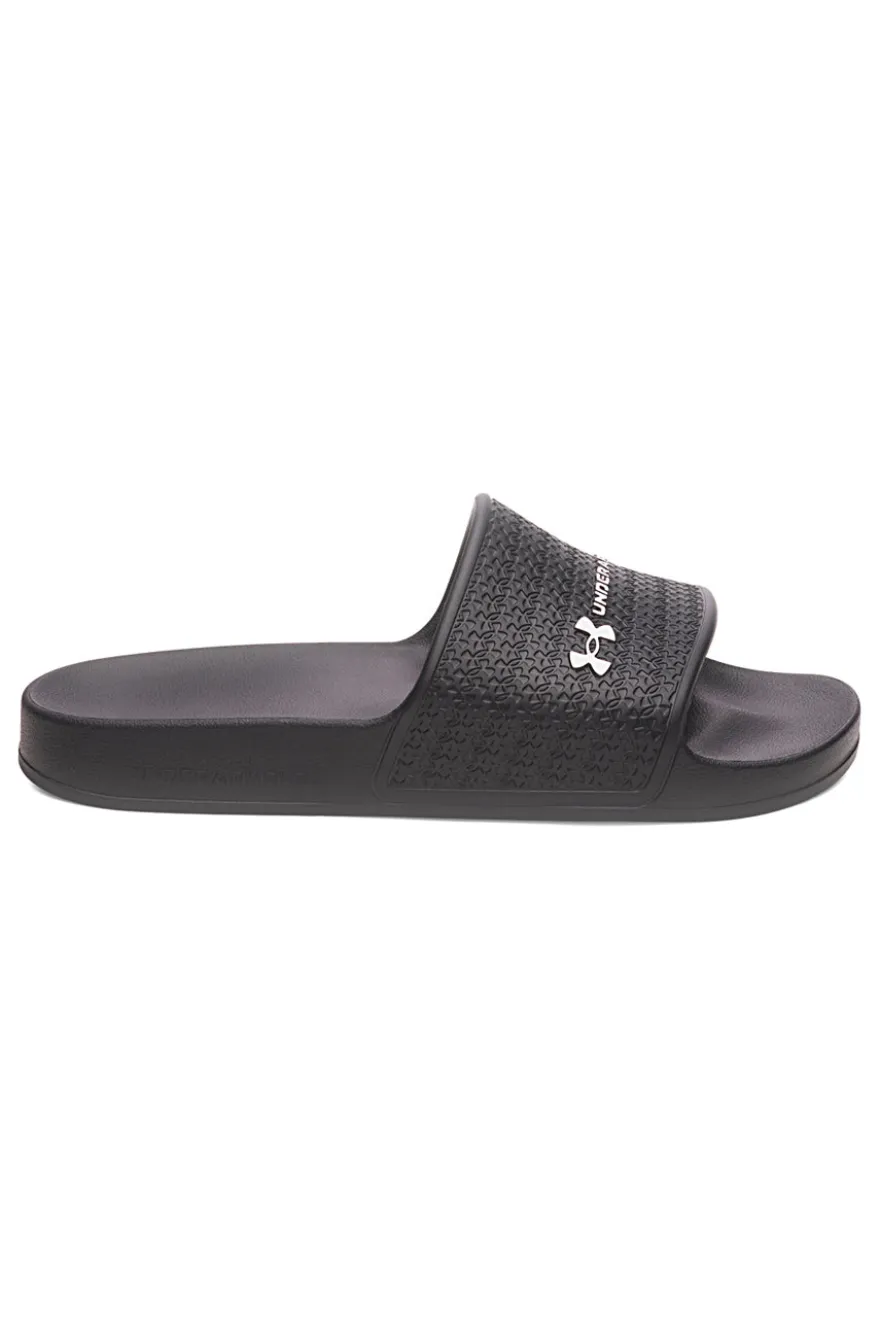 Ciabatte da piscina nere con fascia logata Under armour 6007533 001