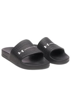 Ciabatte da piscina nere con fascia logata Under armour 6007533 001