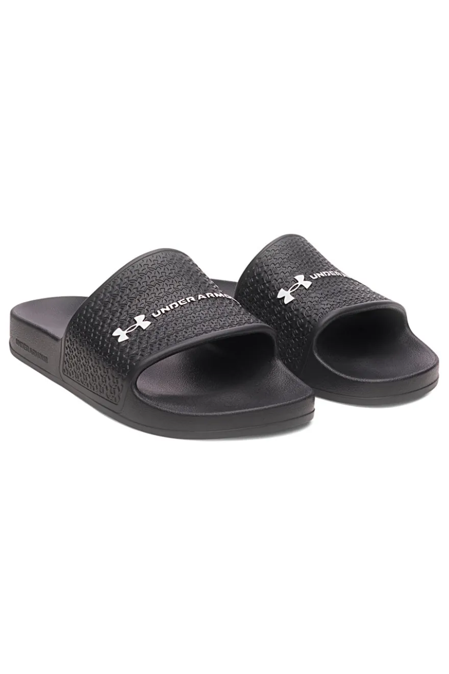 Ciabatte da piscina nere con fascia logata Under armour 6007533 001