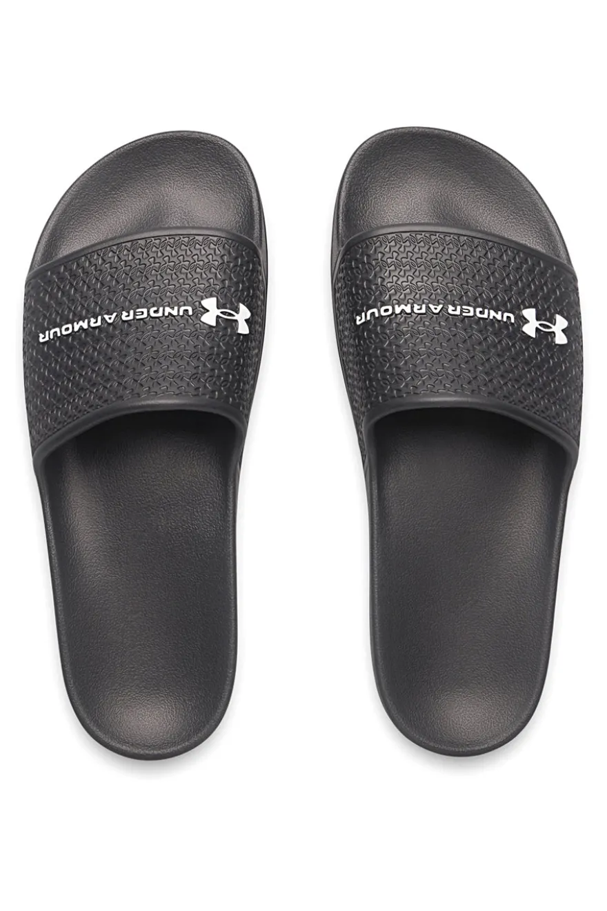 Ciabatte da piscina nere con fascia logata Under armour 6007533 001