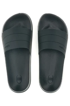 Ciabatte da piscina nero con fascia logata Champion All American Box Slide