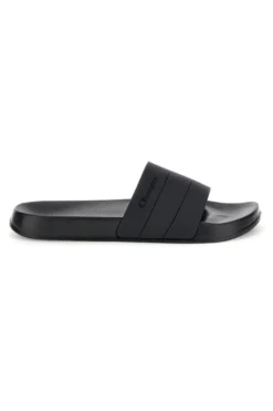 Ciabatte da piscina nero con fascia logata Champion All American Box Slide